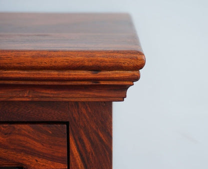 Solid Wood Bedside Tables In Maple Finish