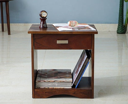 Solid Wood Bedside Tables In Teak Finish