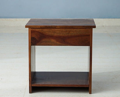 Solid Wood Bedside Tables In Teak Finish