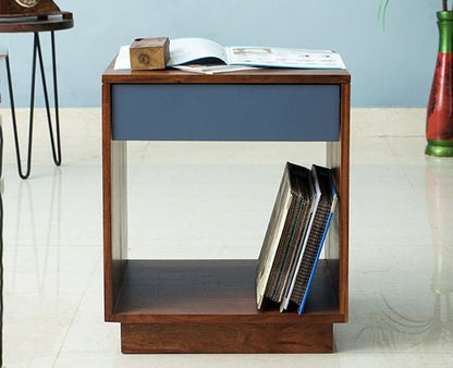 Solid Wood Bedside Tables In Teak Finish