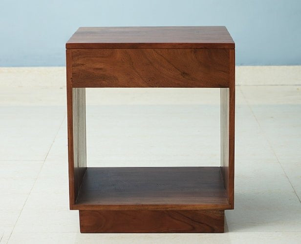 Solid Wood Bedside Tables In Teak Finish