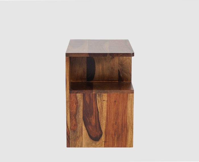 Solid Wood Bedside Tables In Teak Finish