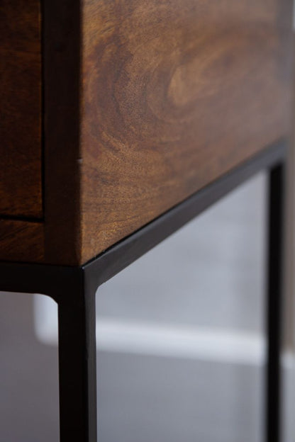 Solid Wood Bedside Tables In Walnut Finish