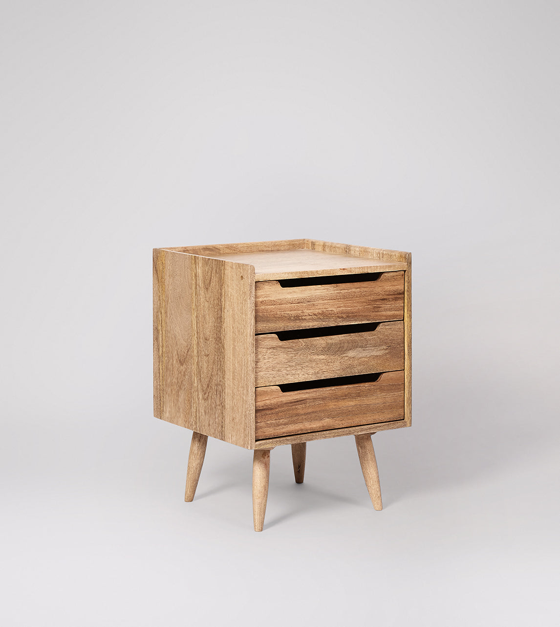 Solid Wood Bedside Tables In Natural Finish