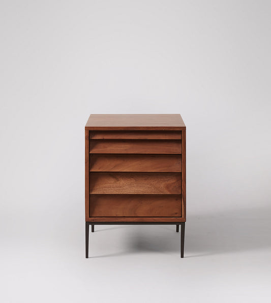 Solid Wood Bedside Tables In Teak Finish