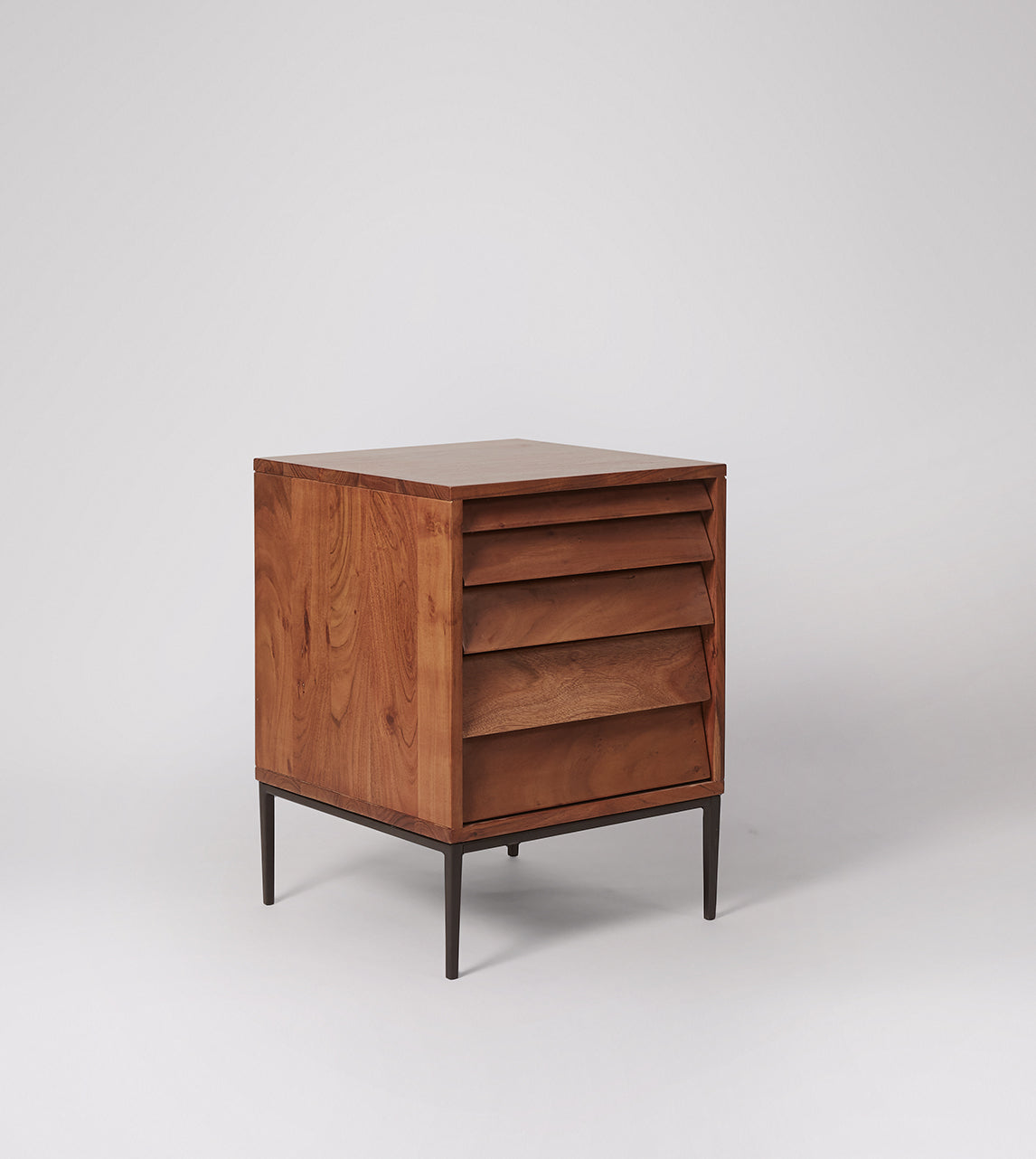 Solid Wood Bedside Tables In Teak Finish