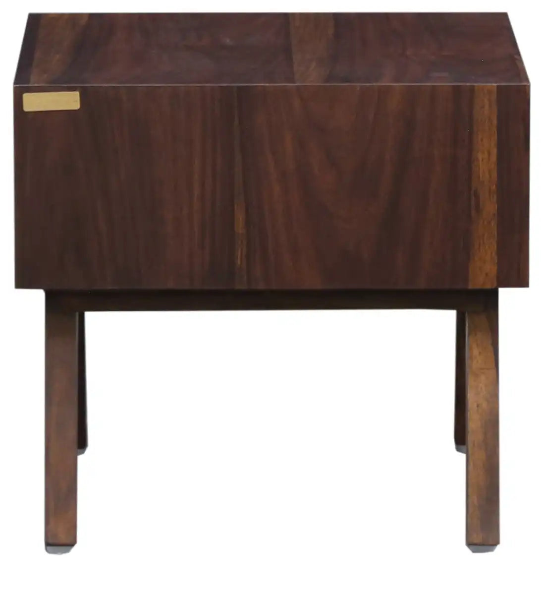 Solid Wood Bedside Tables In Dark Brown Finish