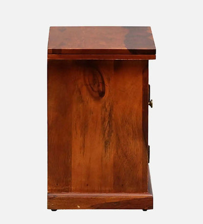 Solid Wood Bedside Tables In Honey Finish