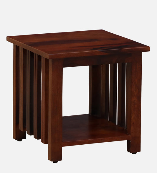 Madin - Sheesham Wood End Table In Honey Oak Finish