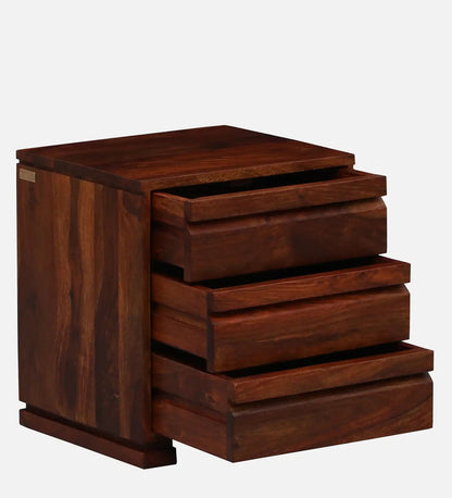 Solid Wood Bedside Tables In Honey Finish