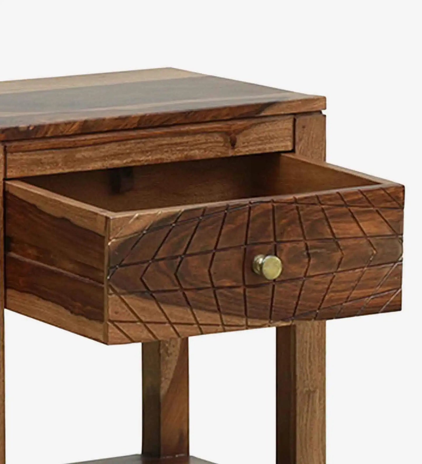 Solid Wood Bedside Tables In Natural Finish