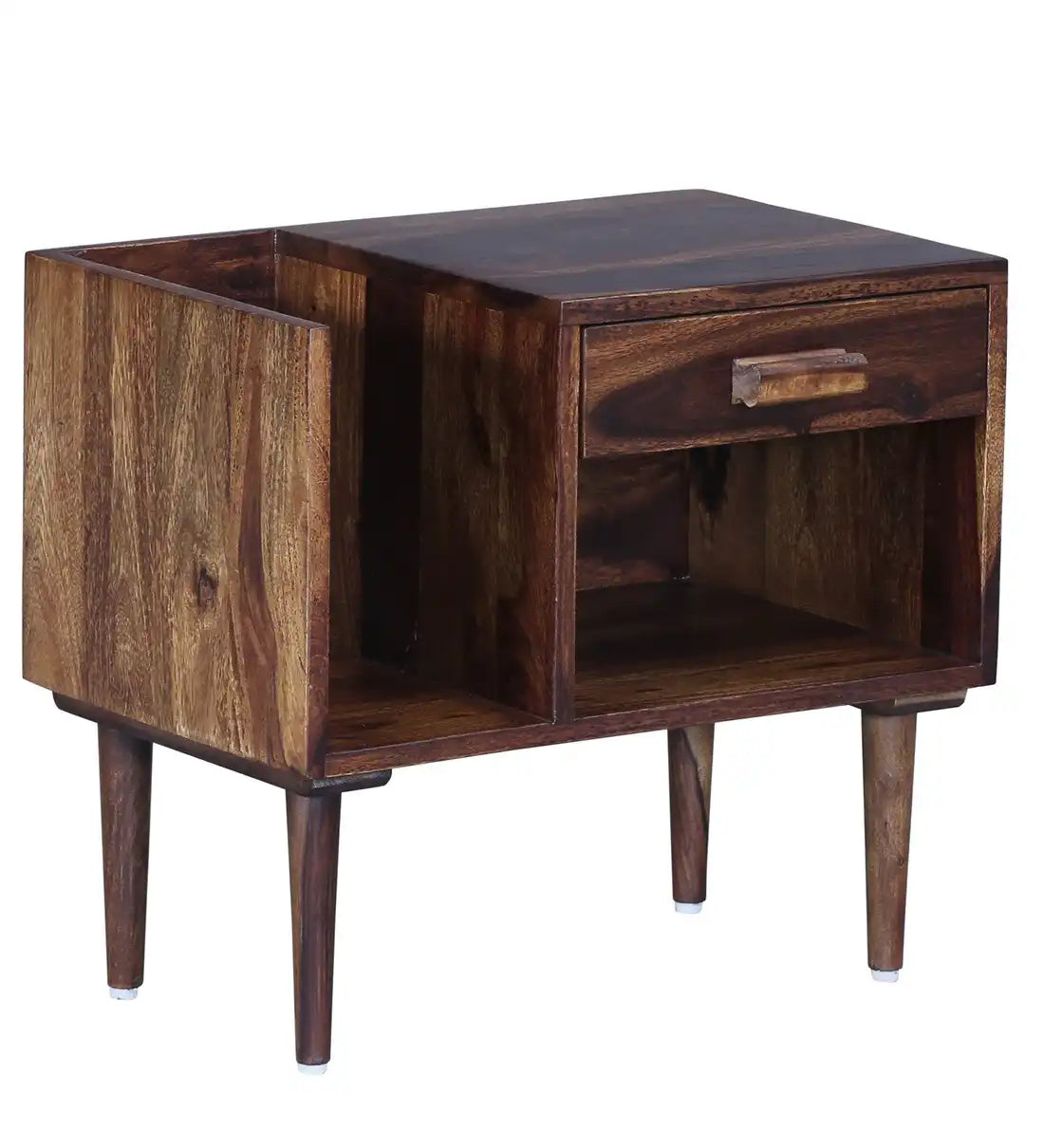 Solid Wood Bedside Tables In Teak Finish