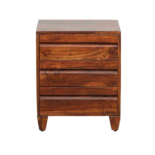 Solid Wood Bedside Tables In Honey Oak Finish