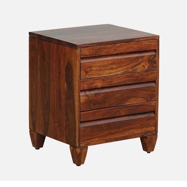 Solid Wood Bedside Tables In Honey Oak Finish