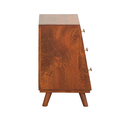 Solid Wood Bedside Tables In Honey Oak Finish