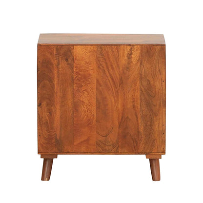 Solid Wood Bedside Tables In Honey Oak Finish