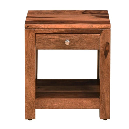 Solid Wood Bedside Tables In Honey Finish