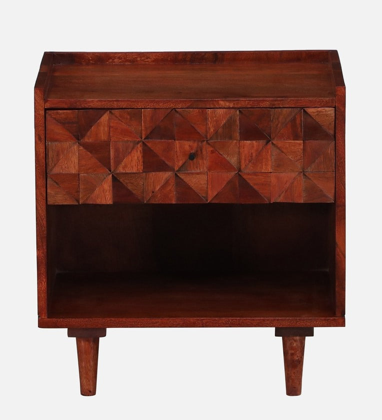 Solid Wood Bedside Tables In Honey Oak Finish