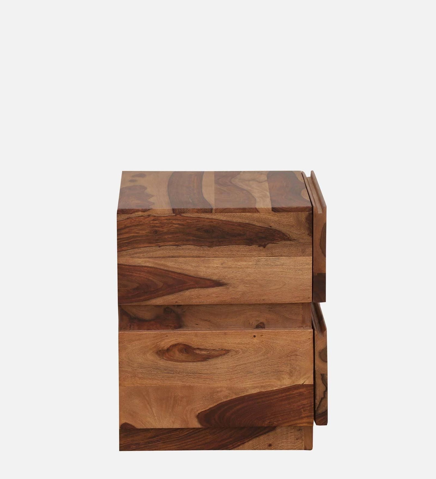 Solid Wood Bedside Tables In Rustic Teak Finish