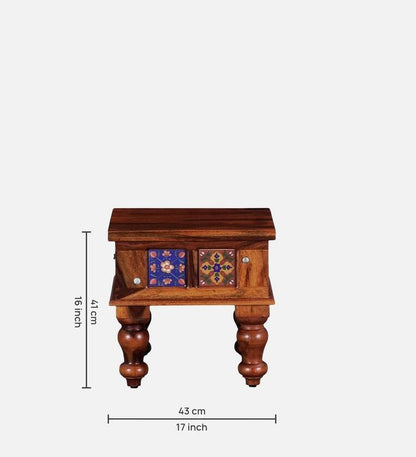 Solid Wood Bedside Tables In Honey Oak Finish