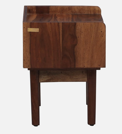 Solid Wood Bedside Tables In Rustic Teak Finish