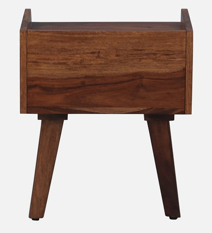 Solid Wood Bedside Tables In Rustic Teak Finish