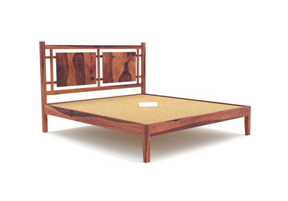 Solid Wood King Bed In Rosewood Finish