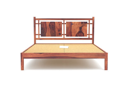 Solid Wood King Bed In Rosewood Finish