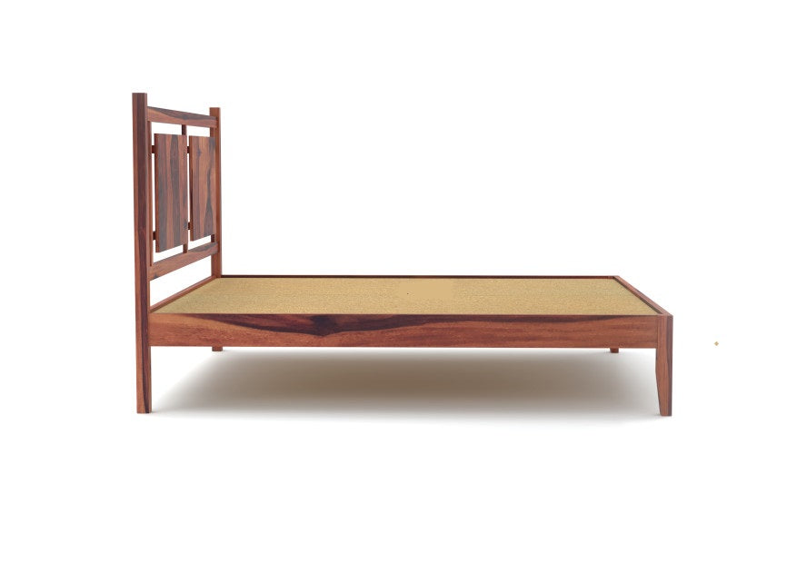 Solid Wood King Bed In Rosewood Finish