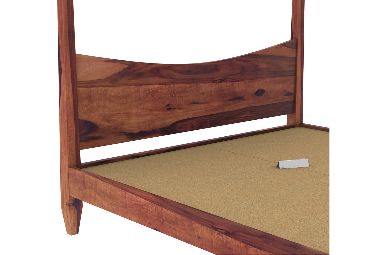 Solid Wood Queen Bed In Honey Finish