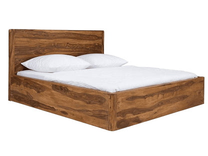 Solid Wood Queen Bed In Honey Finish