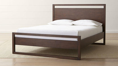 Solid Wood Queen Bed In Stone Finish