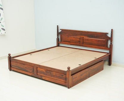 Solid Wood Queen Bed In Maple Finish