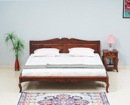 Solid Wood Queen Bed In Maple Finish