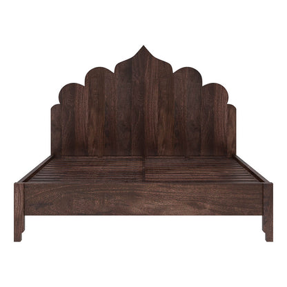 Solid Wood King Bed In Espresso Finish