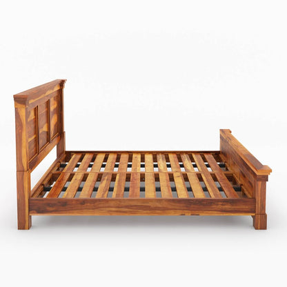 Solid Wood King Bed In Natural Finish