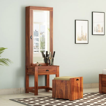 Solid Wood Dressing Tables In Honey Matt Finish