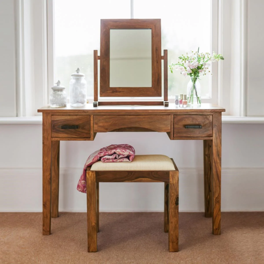 Solid Wood Dressing Tables In Natural Finish