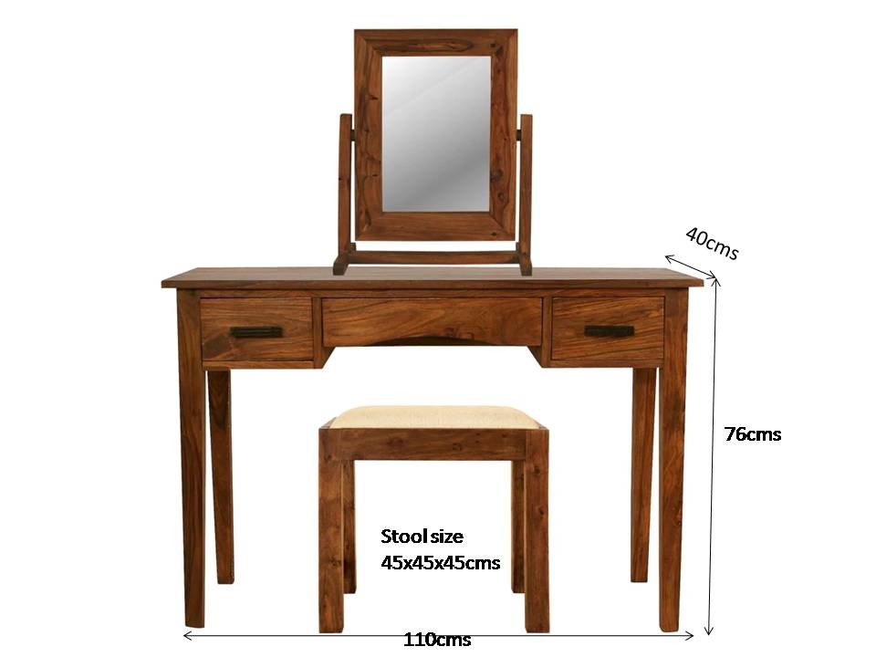 Solid Wood Dressing Tables In Natural Finish