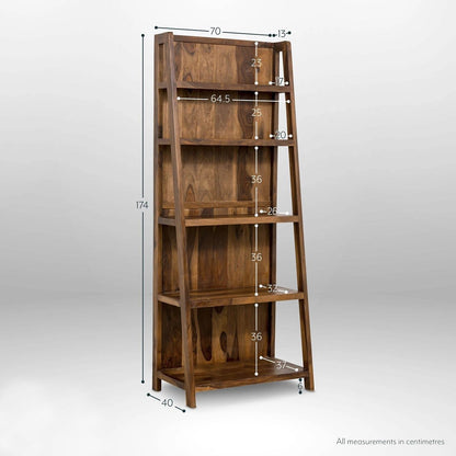 Solid Wood Book Case In Natural Finish