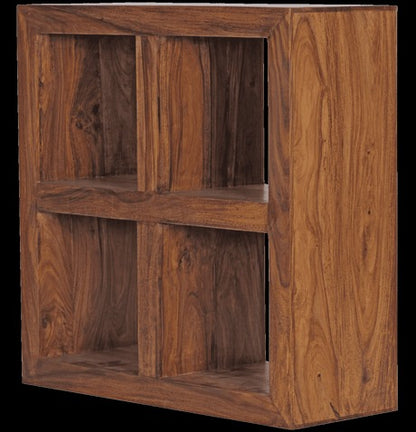 Solid Wood Book Case In Honey Finish