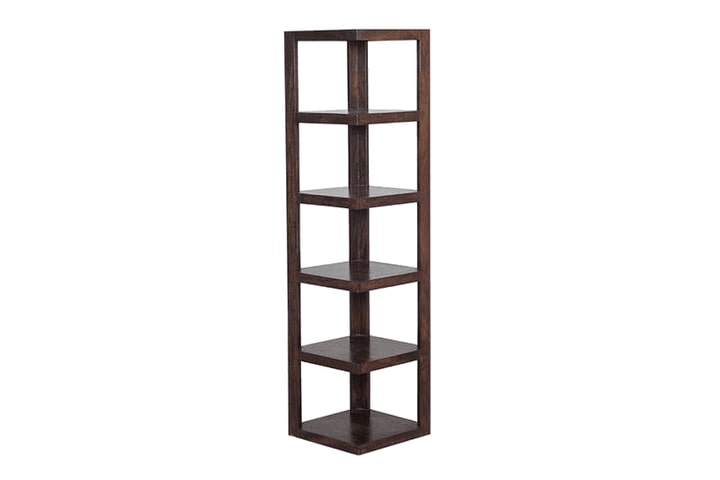 Solid Wood Book Case In Walnut Finish