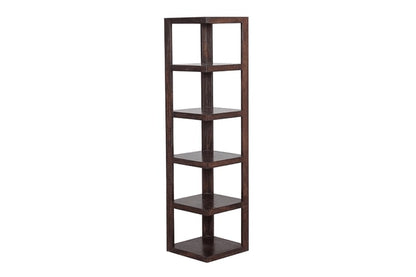 Solid Wood Book Case In Walnut Finish