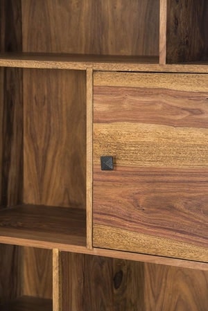 Solid Wood Book Case In Natural Finish