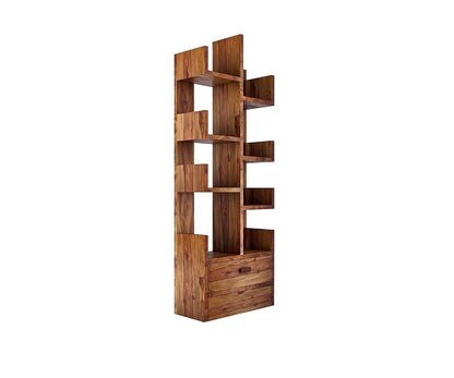 Solid Wood Book Case In Natural Finish