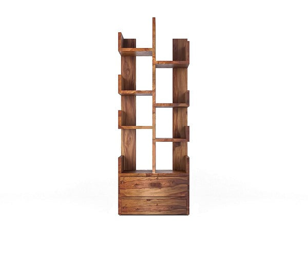 Solid Wood Book Case In Natural Finish