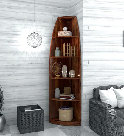 Solid Wood Book Case In Natural Finish