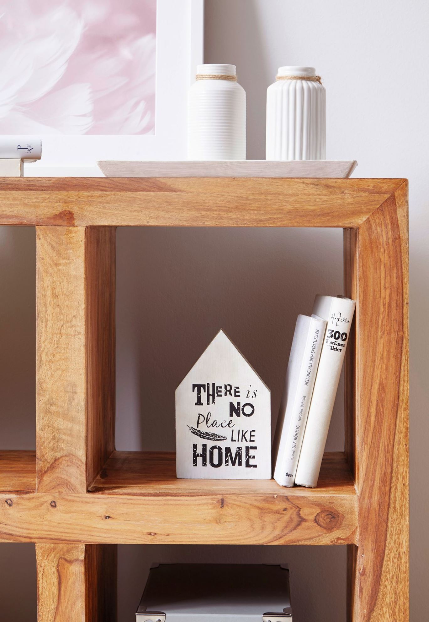 Solid Wood Book Case In Natural Finish