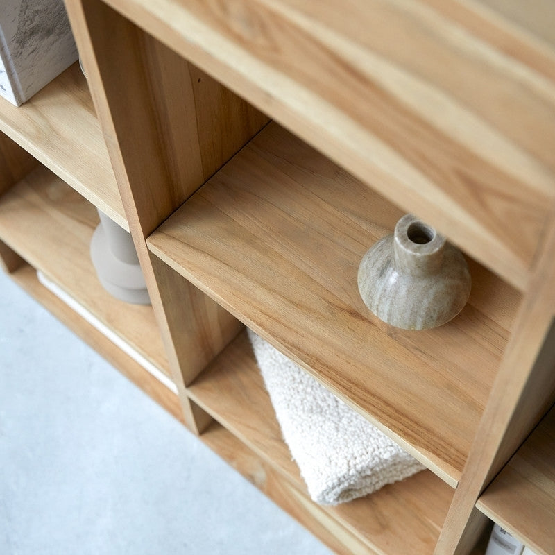 Solid Wood Book Case In Natural Finish