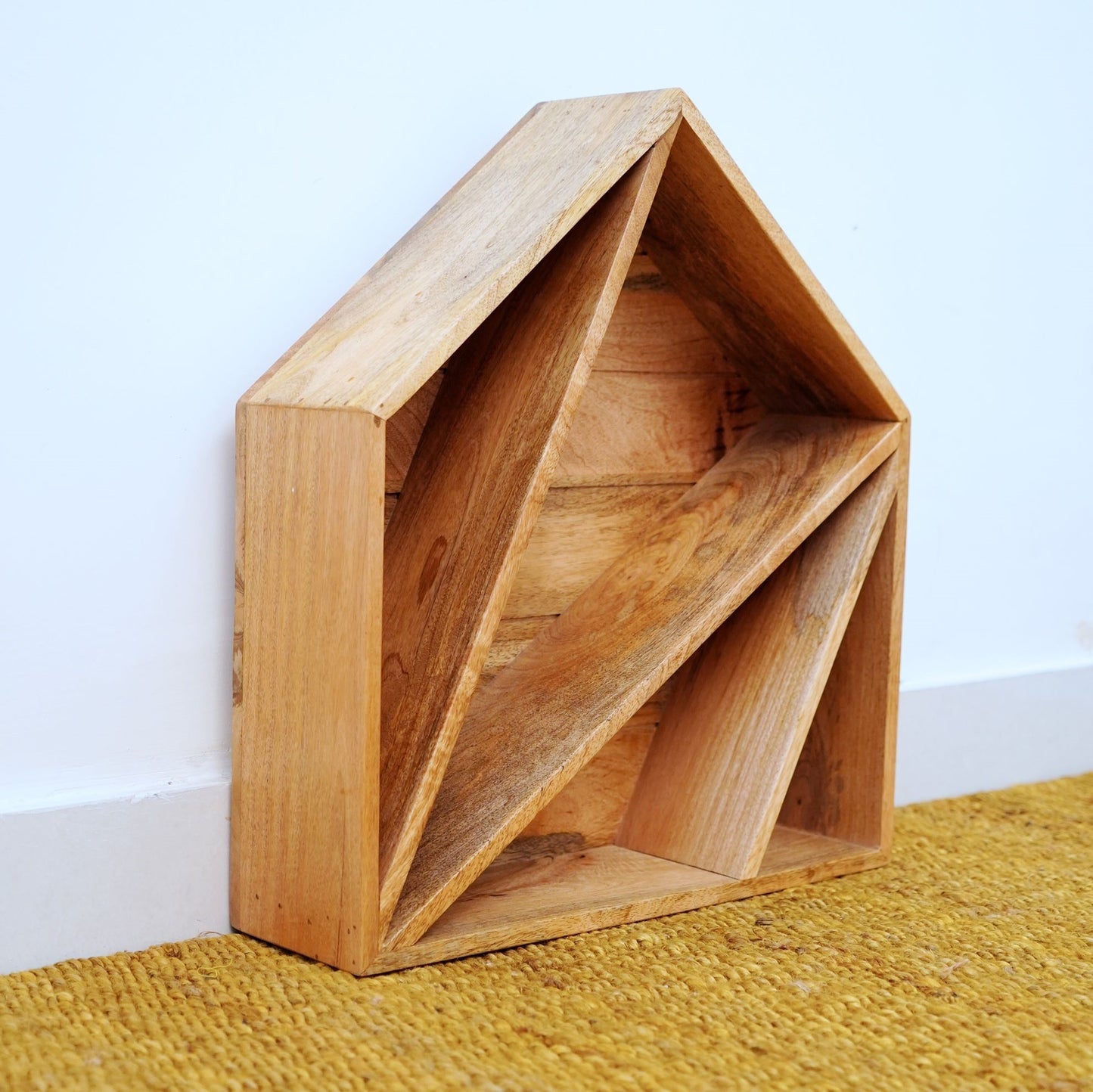 Solid Wood Book Case In Natural Finish